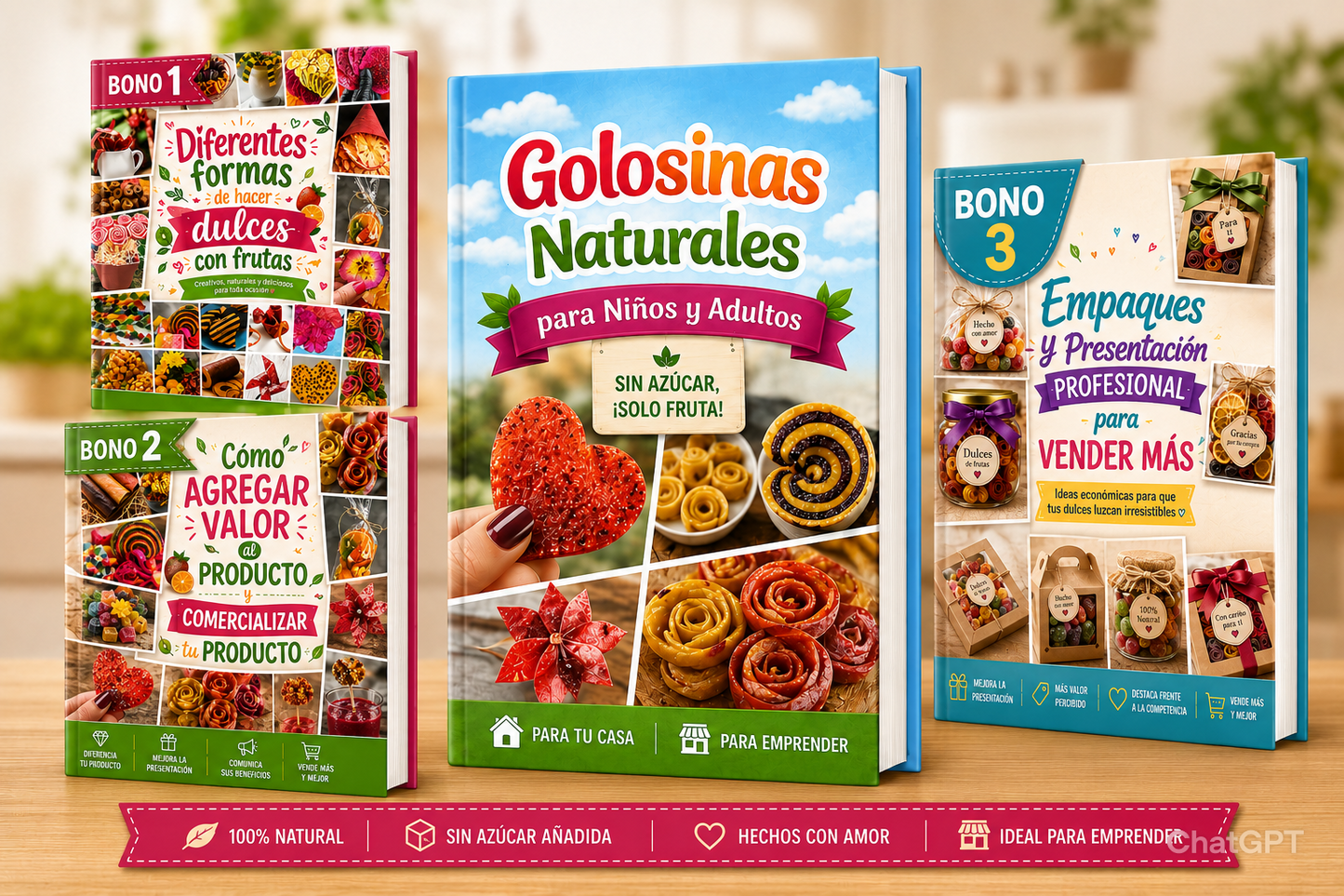 Golosinas naturales con frutas
